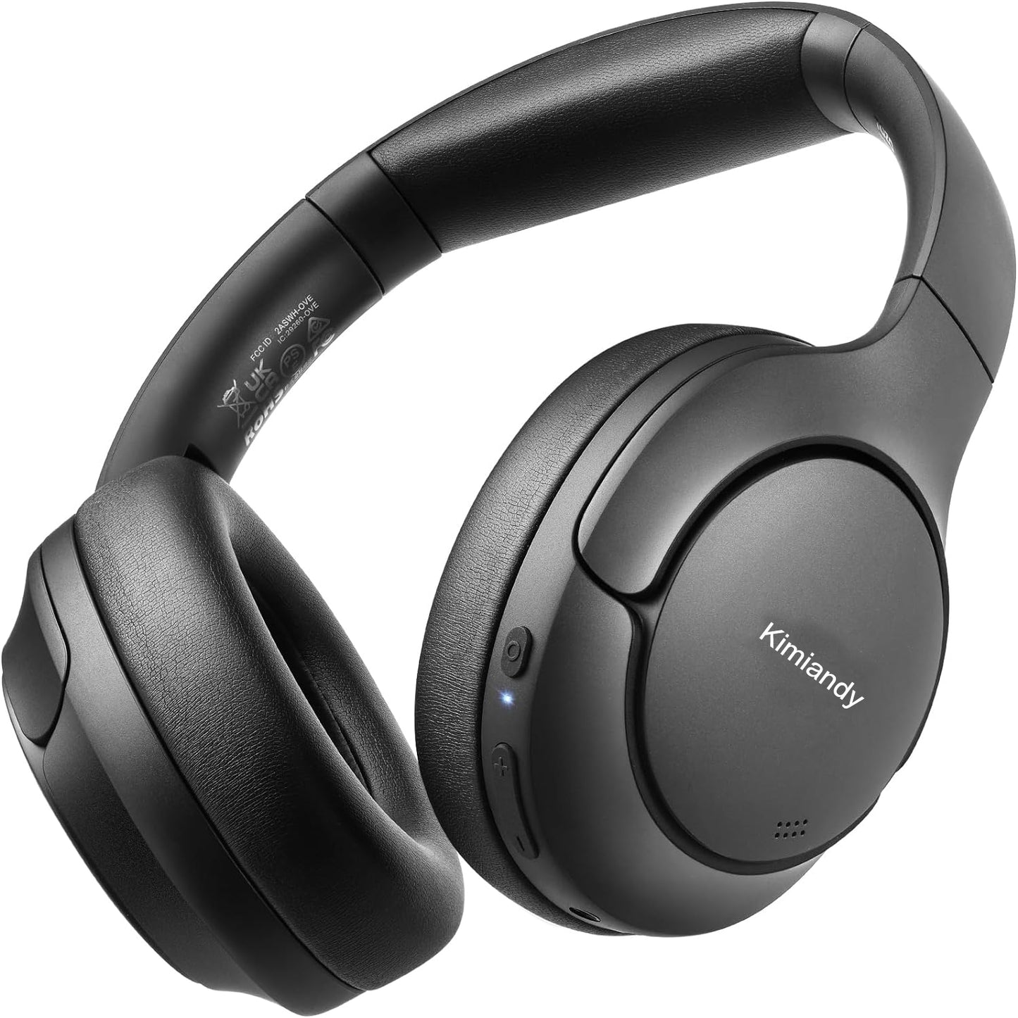 Kimiandy Active Noise Cancelling Headphones, Wireless Over Ear Bluetooth Headphones, 60H Playtime