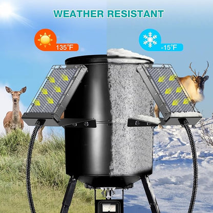 Kimiandy Solar Panel for Deer Feeder, 6V Solar Panel Outdoor Hunting Feeder Waterproof