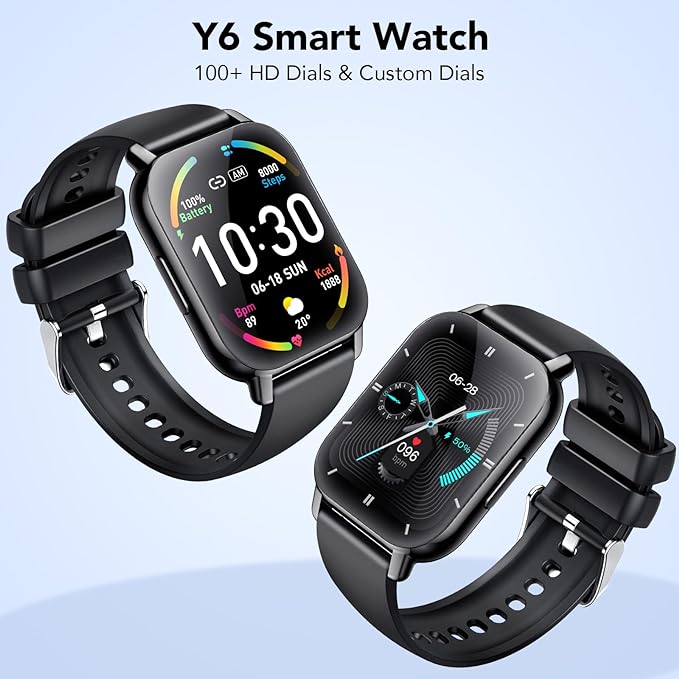 Kimiandy Smart Watch (Answer/Make Calls), 1.85" Smartwatch for Men Women IP68 Waterproof