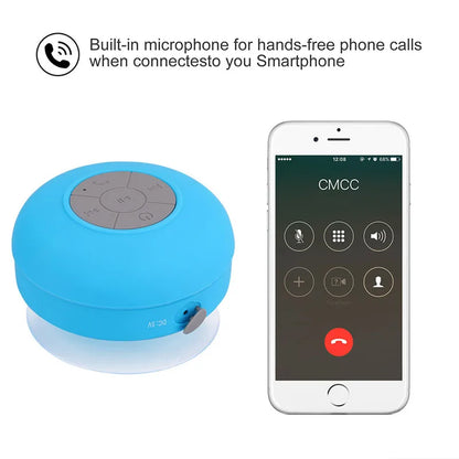 Kimiandy Mini Bluetooth Speaker Waterproof Bathroom Audio Wireless Shower Speakers RGB Light for Phone Soundbar Hand Free Car Loudspeaker